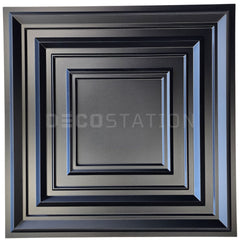 3D Wall Panel – Infinity Square Black