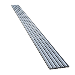 Glossy White Marble Fluted Panel with Black Inlays