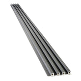 Two-Tone Grey & Black WPC Fluted Panel