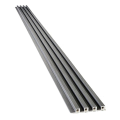 Two-Tone Grey & Black WPC Fluted Panel