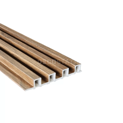 Walnut Grain WPC Fluted Panel