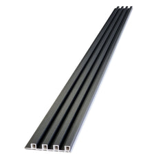 Textured Black WPC Fluted Panel