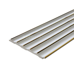 Glossy White with Gold Inlay