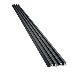 Textured Black WPC Fluted Panel