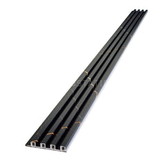 Black Marble-Effect WPC Fluted Panel