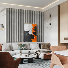 Glacier Grey EchoSlat™ GREY OAK Acoustic Wall Panel