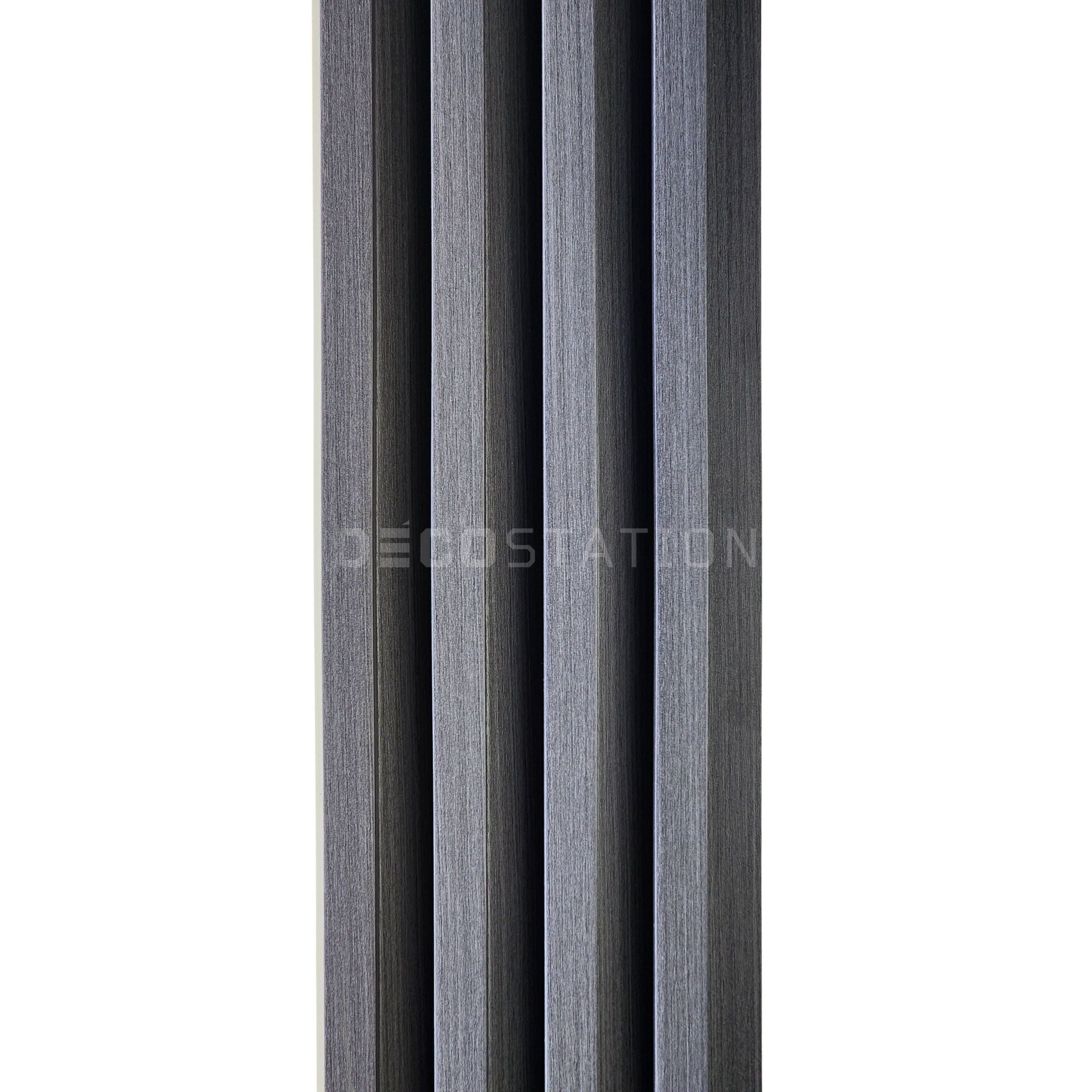 Brushed Navy WPC Fluted Panel