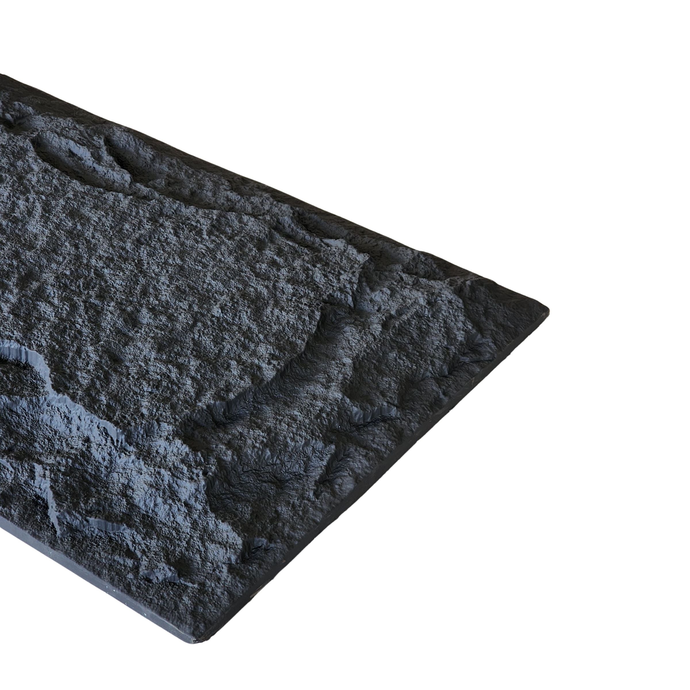 PU Faux Stone Panel – Slate Black