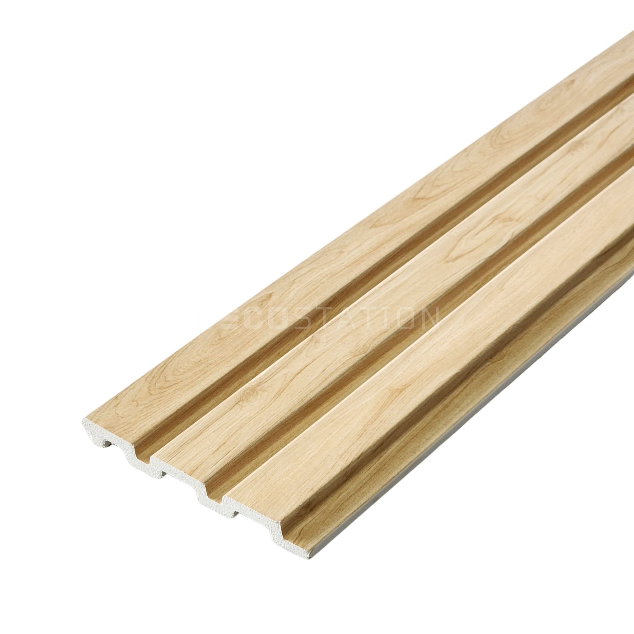 Natural Oak WPC Fluted Panel