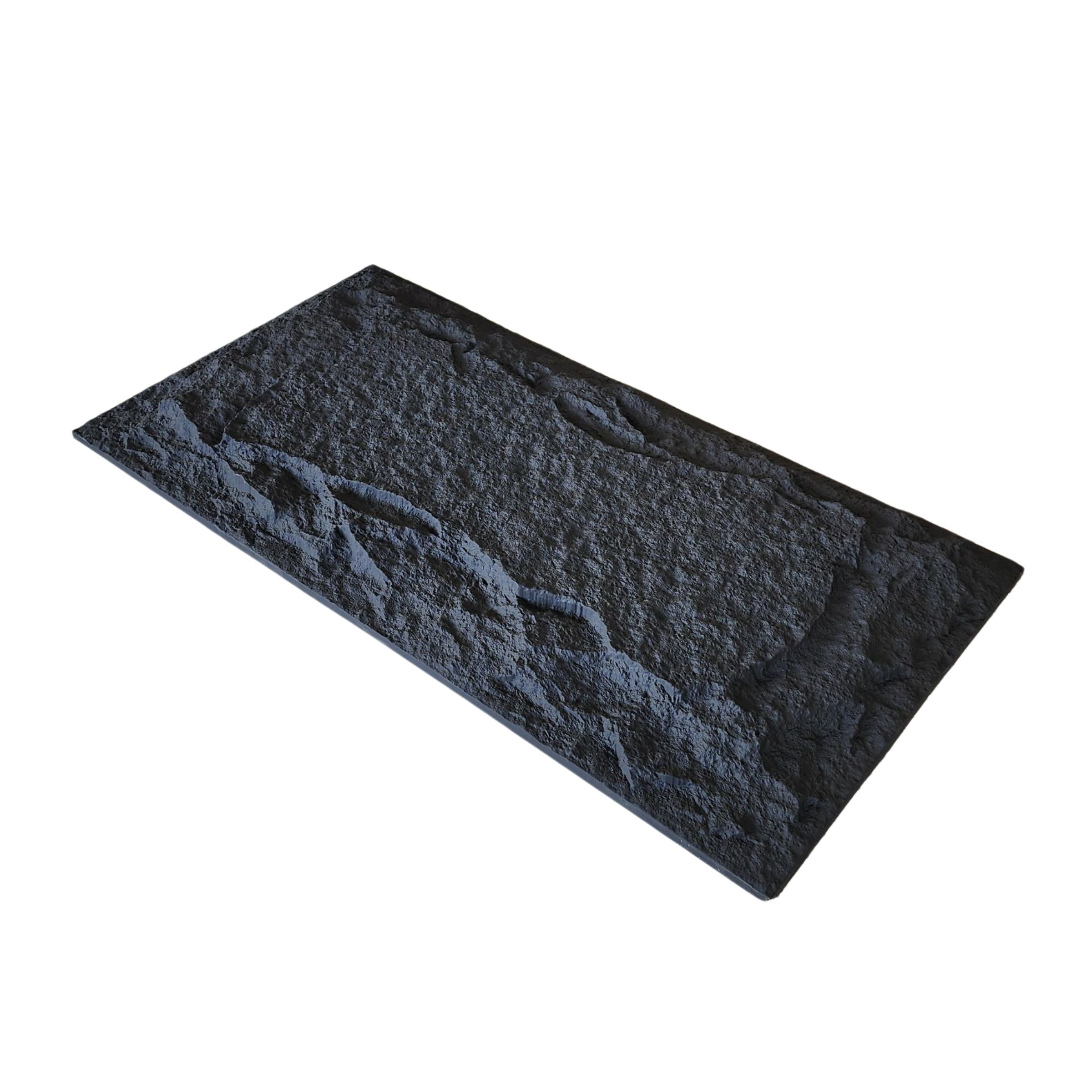 PU Faux Stone Panel – Slate Black