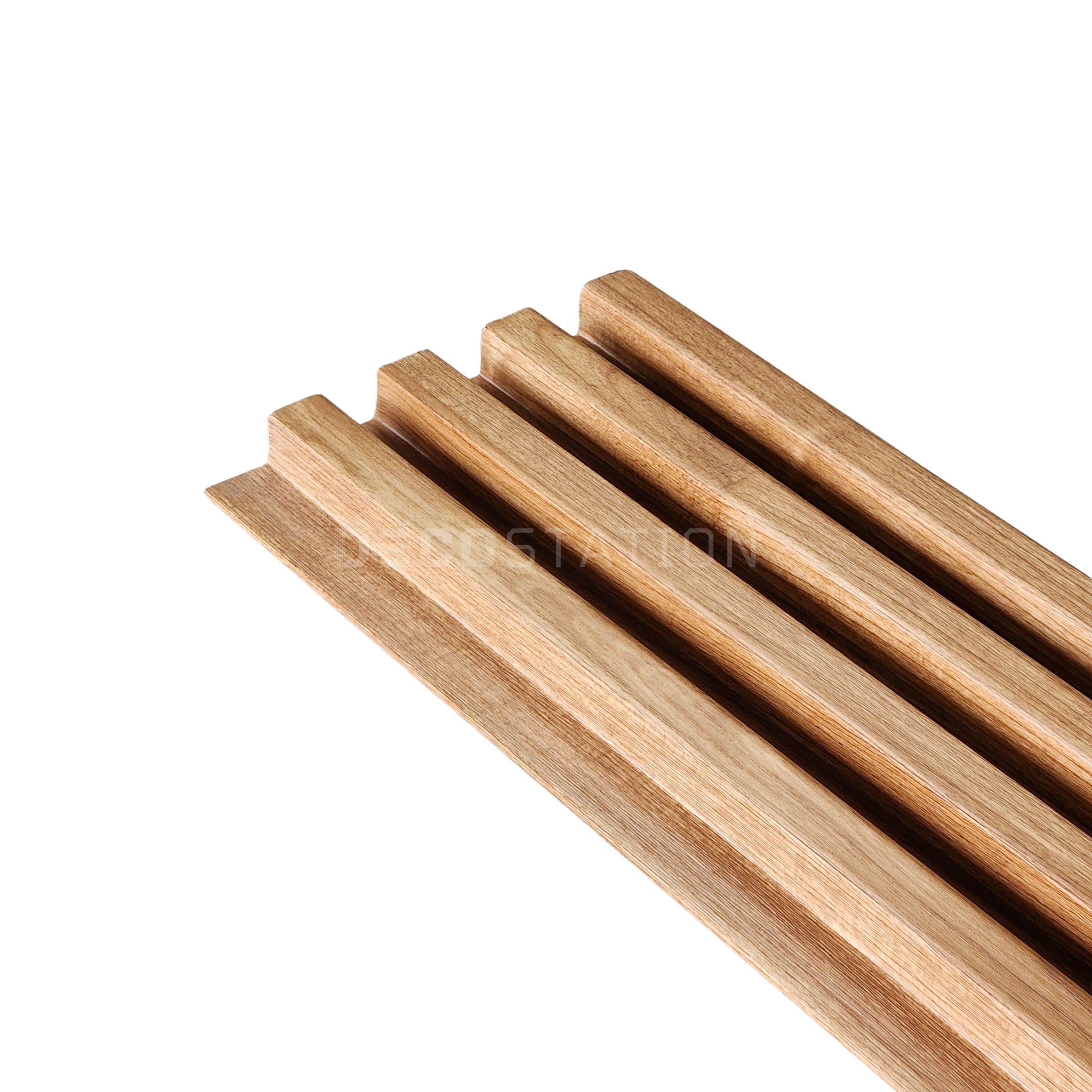 Natural Oak WPC Fluted Panel