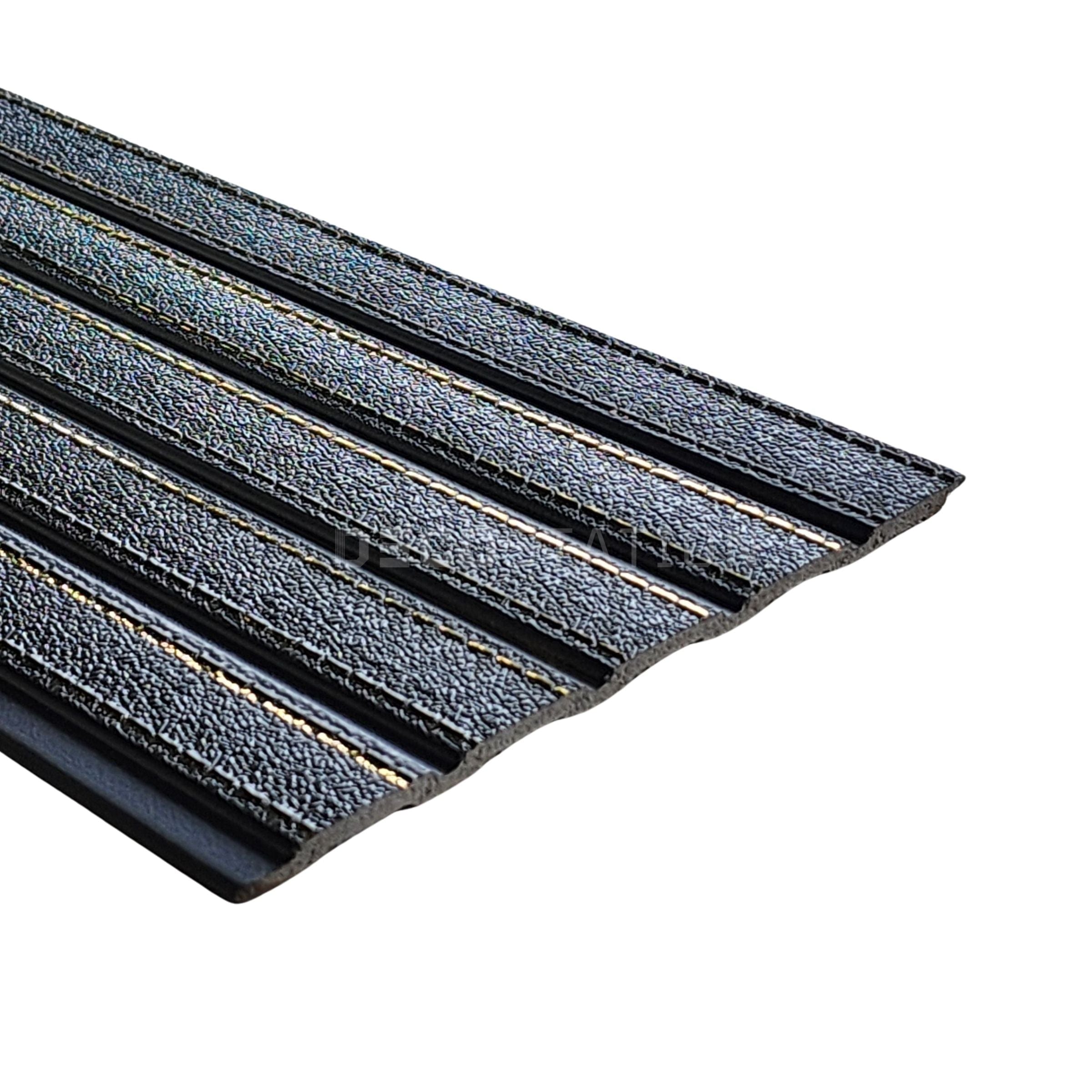 Luxury Black Leather WPC Panel