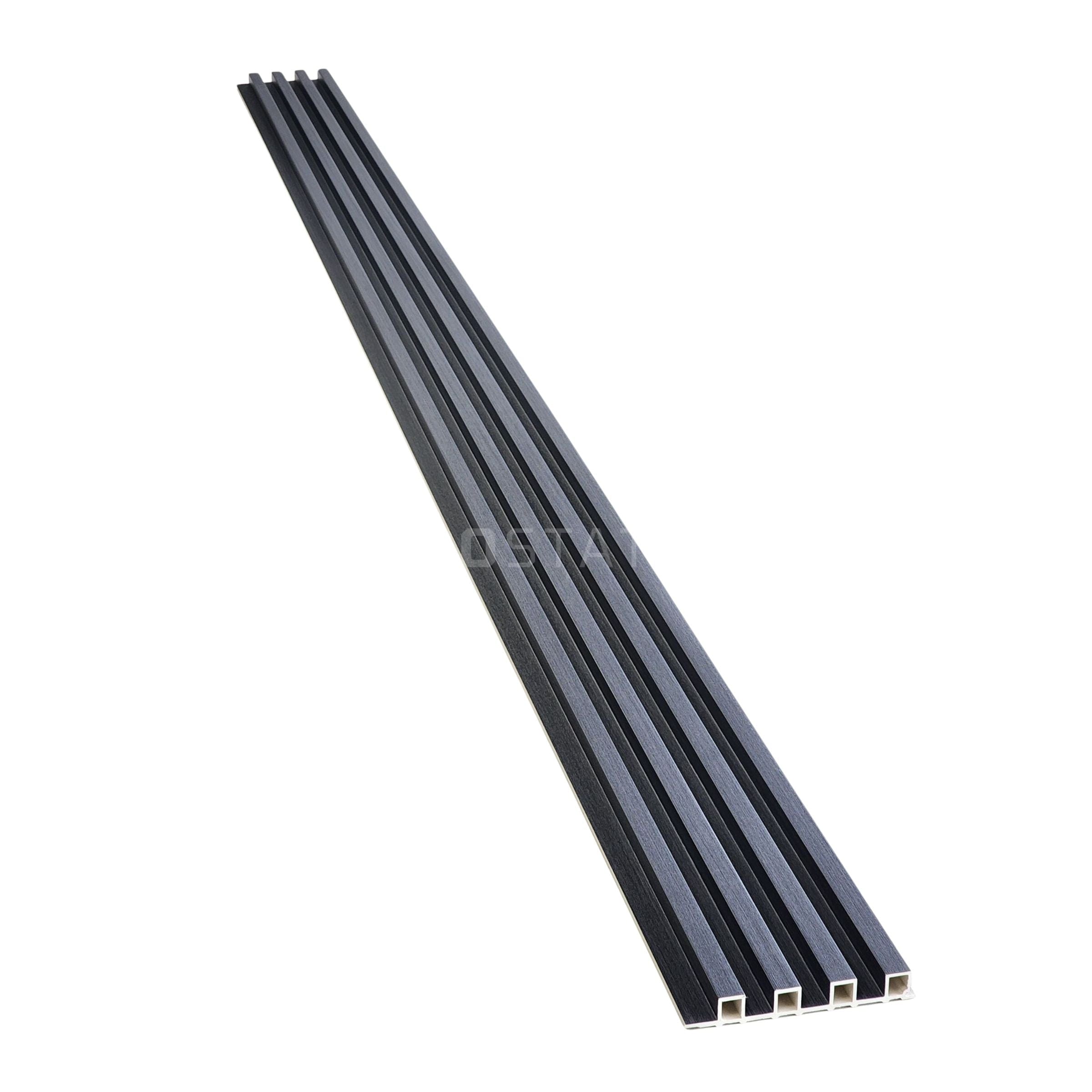 Brushed Navy WPC Fluted Panel