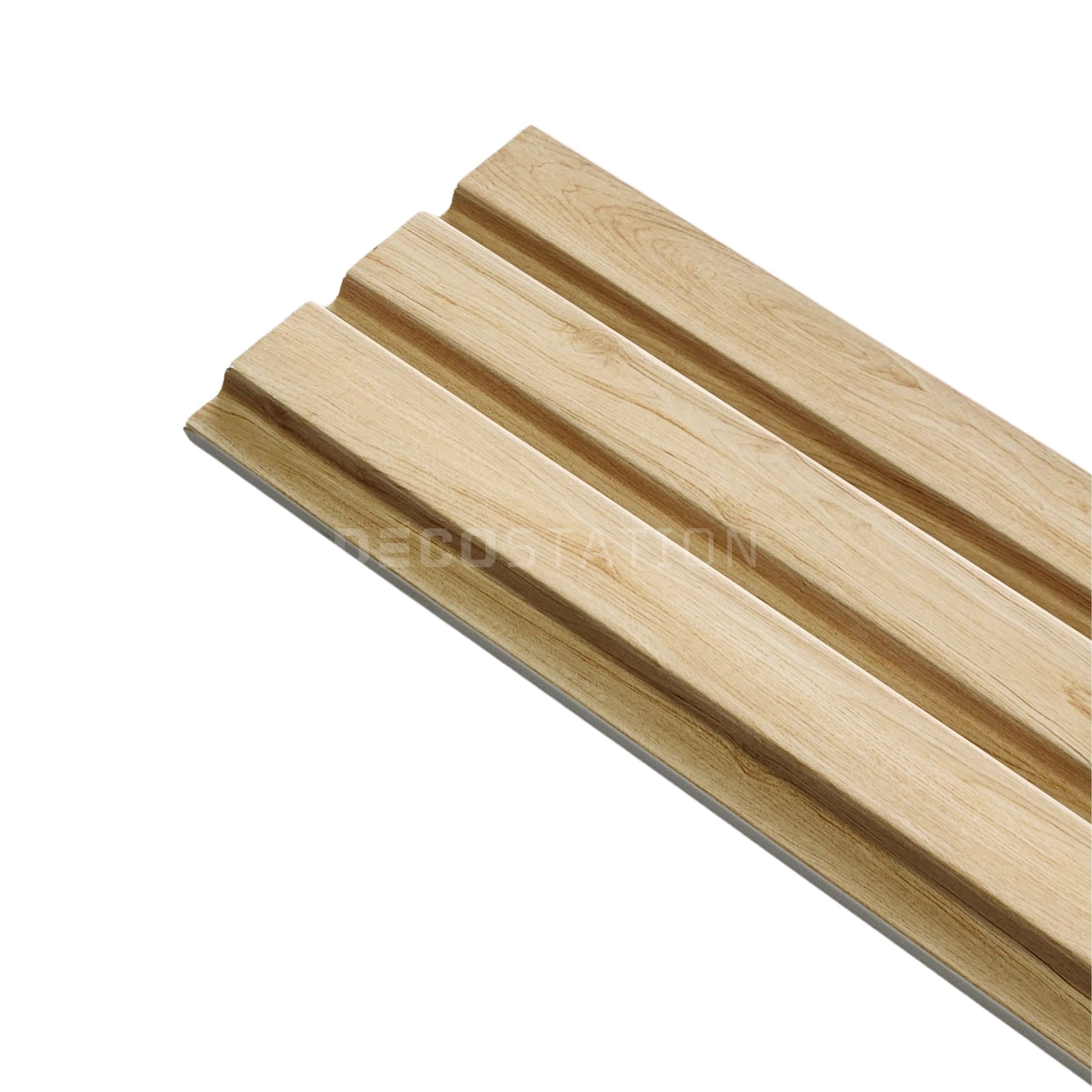 Natural Oak WPC Fluted Panel