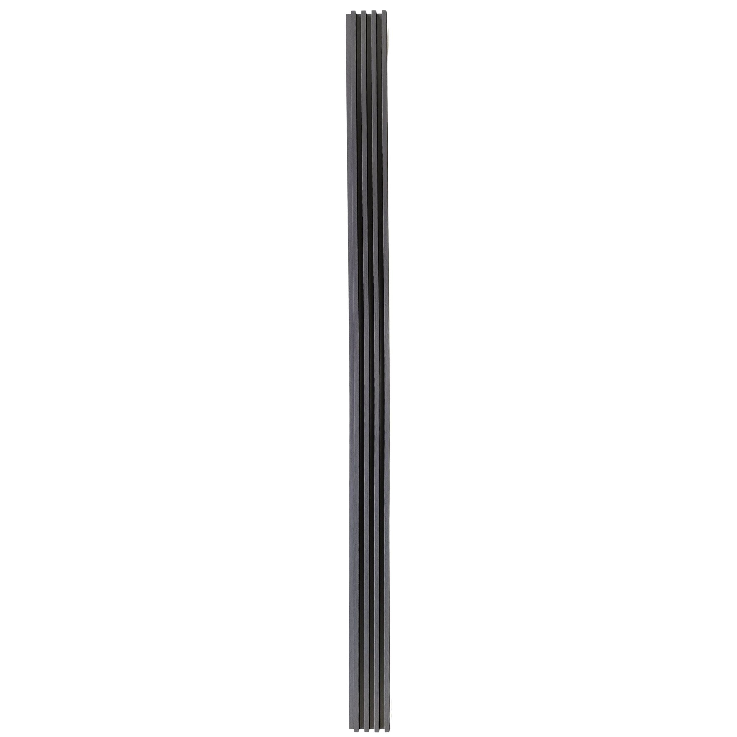 Two-Tone Grey & Black WPC Fluted Panel