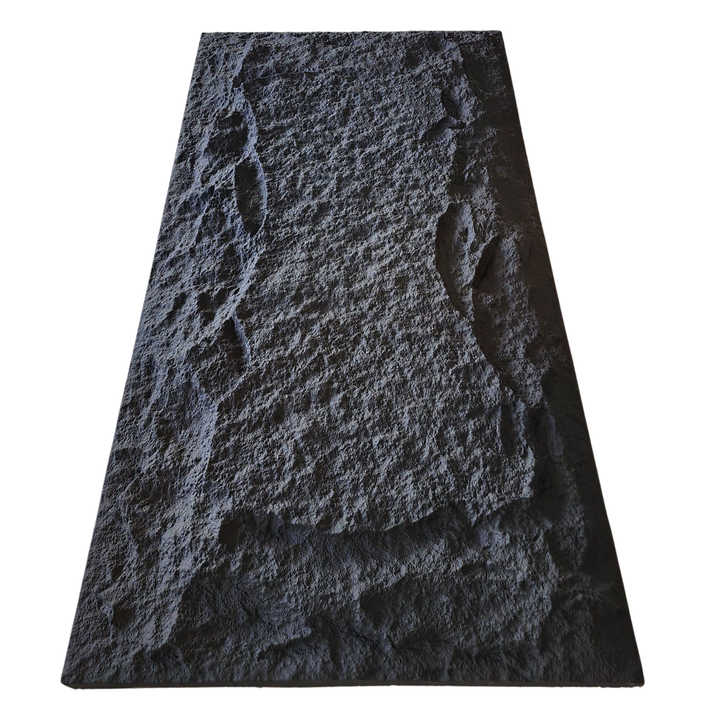 PU Faux Stone Panel – Slate Black