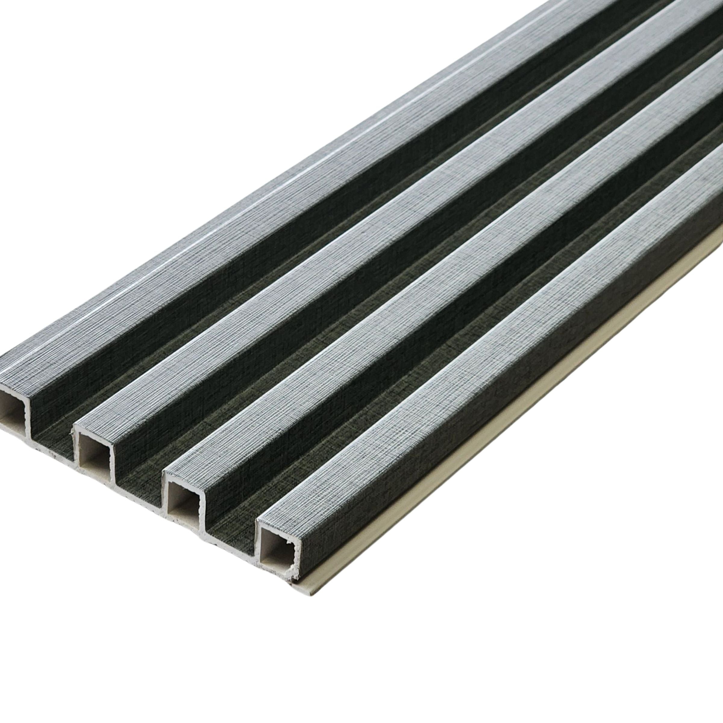 Textured Grey WPC Fluted Panel