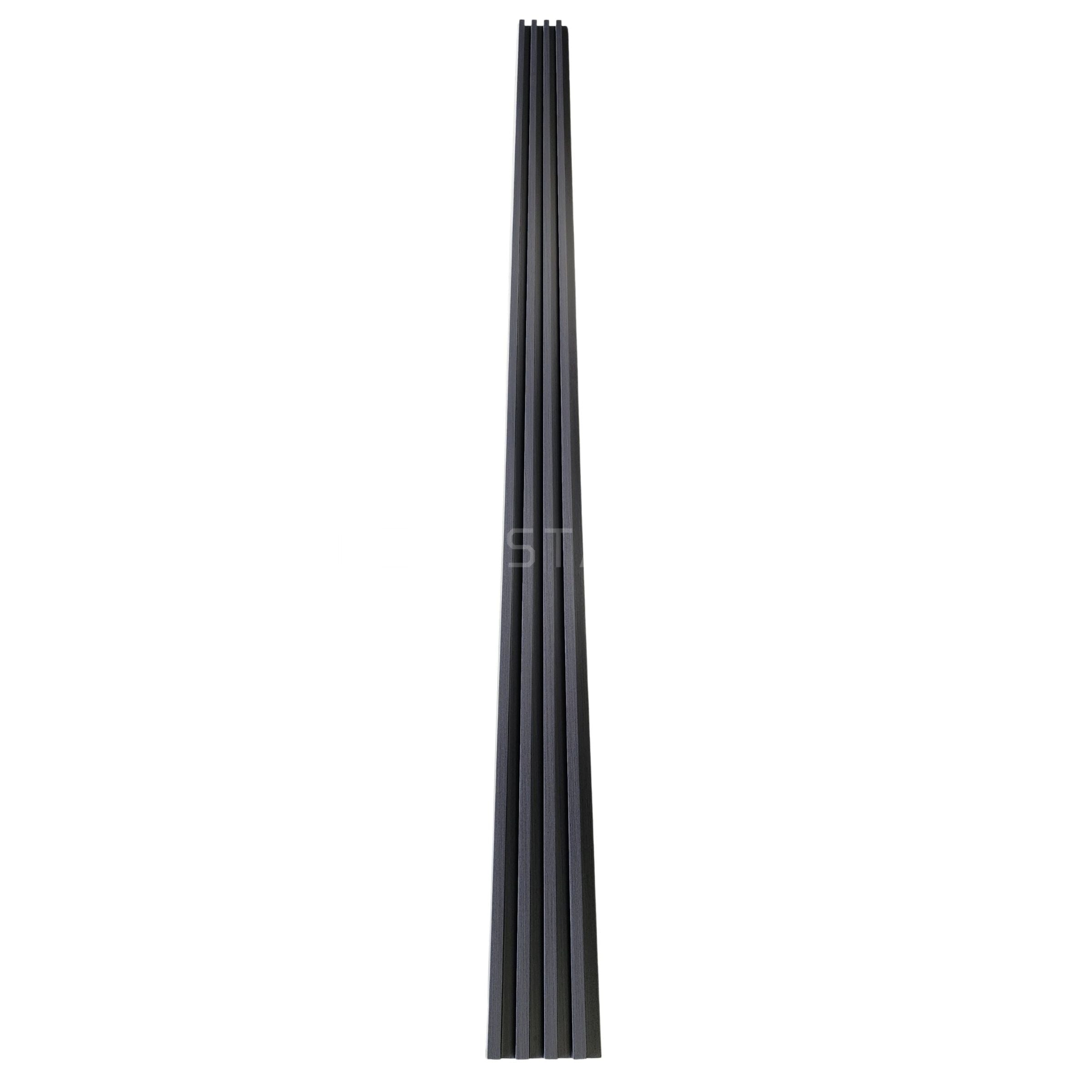 Brushed Navy WPC Fluted Panel