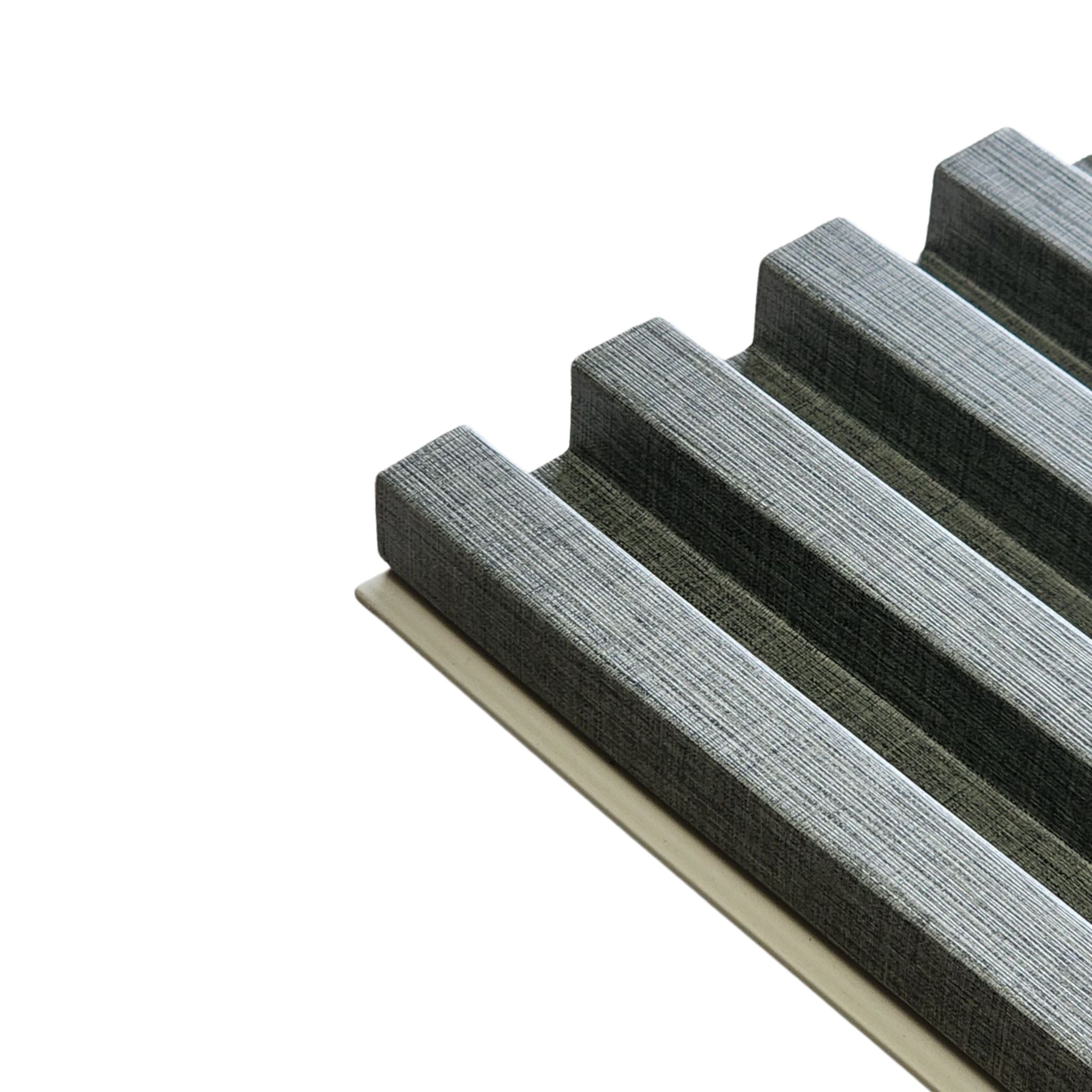 Textured Grey WPC Fluted Panel