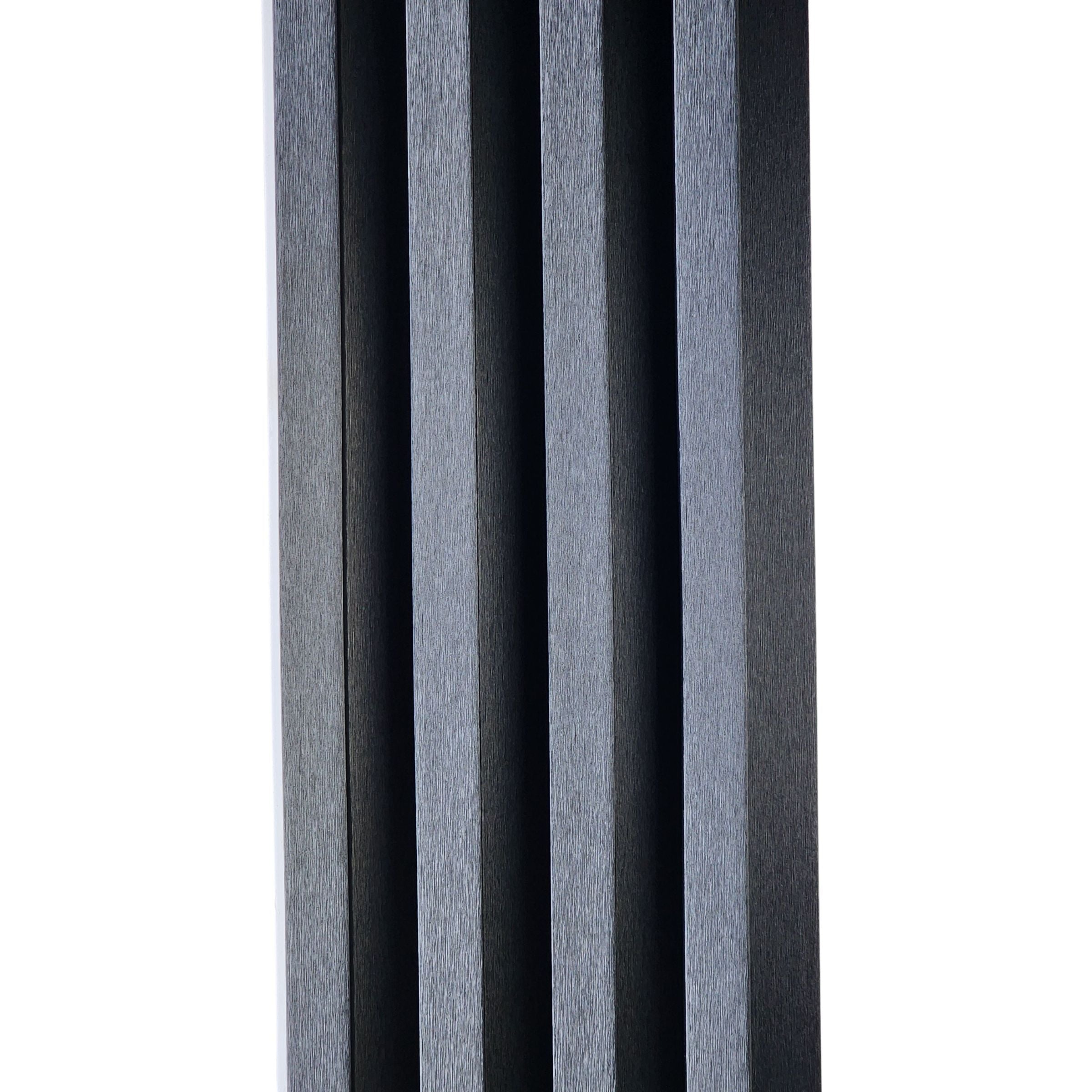 Textured Black WPC Fluted Panel