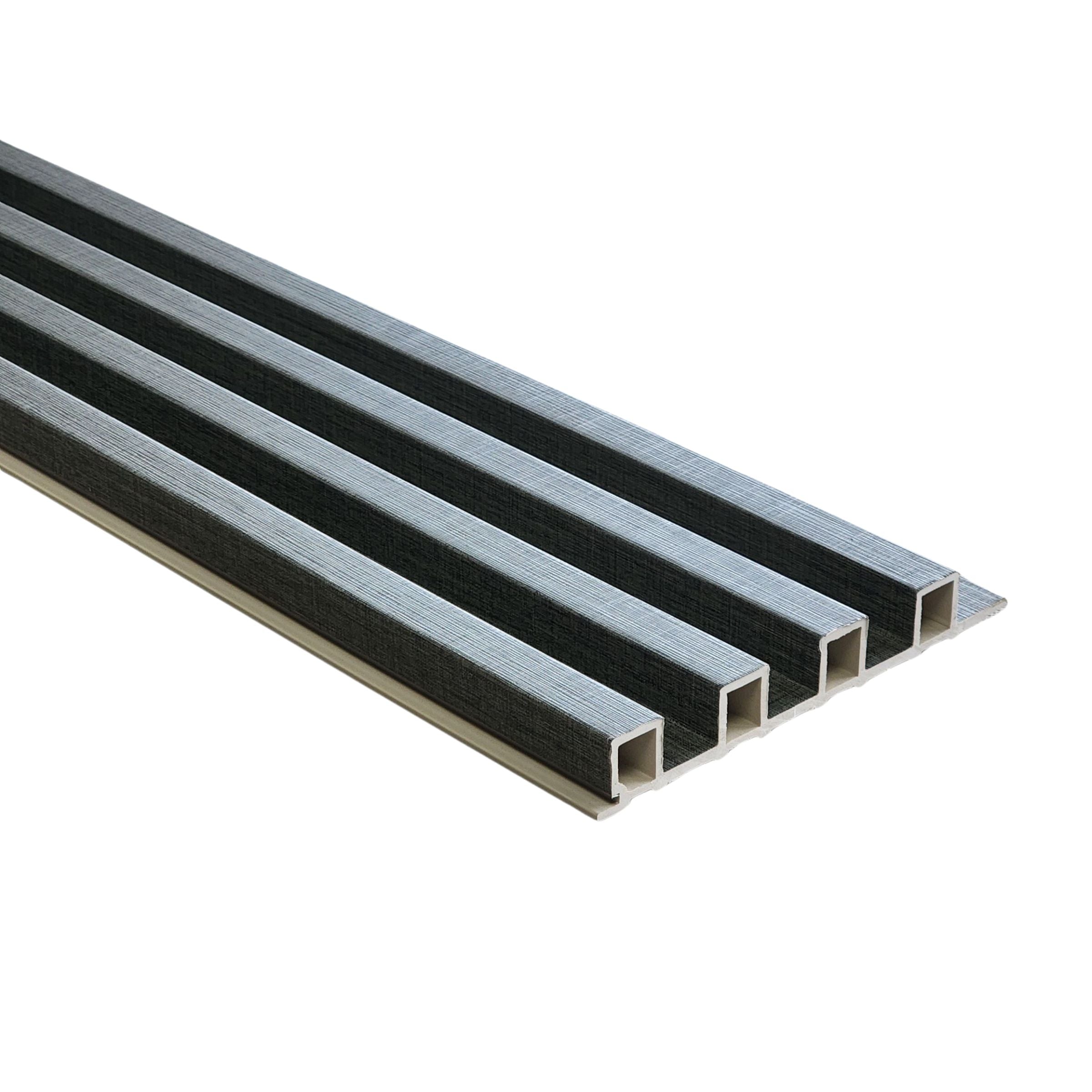 Textured Grey WPC Fluted Panel