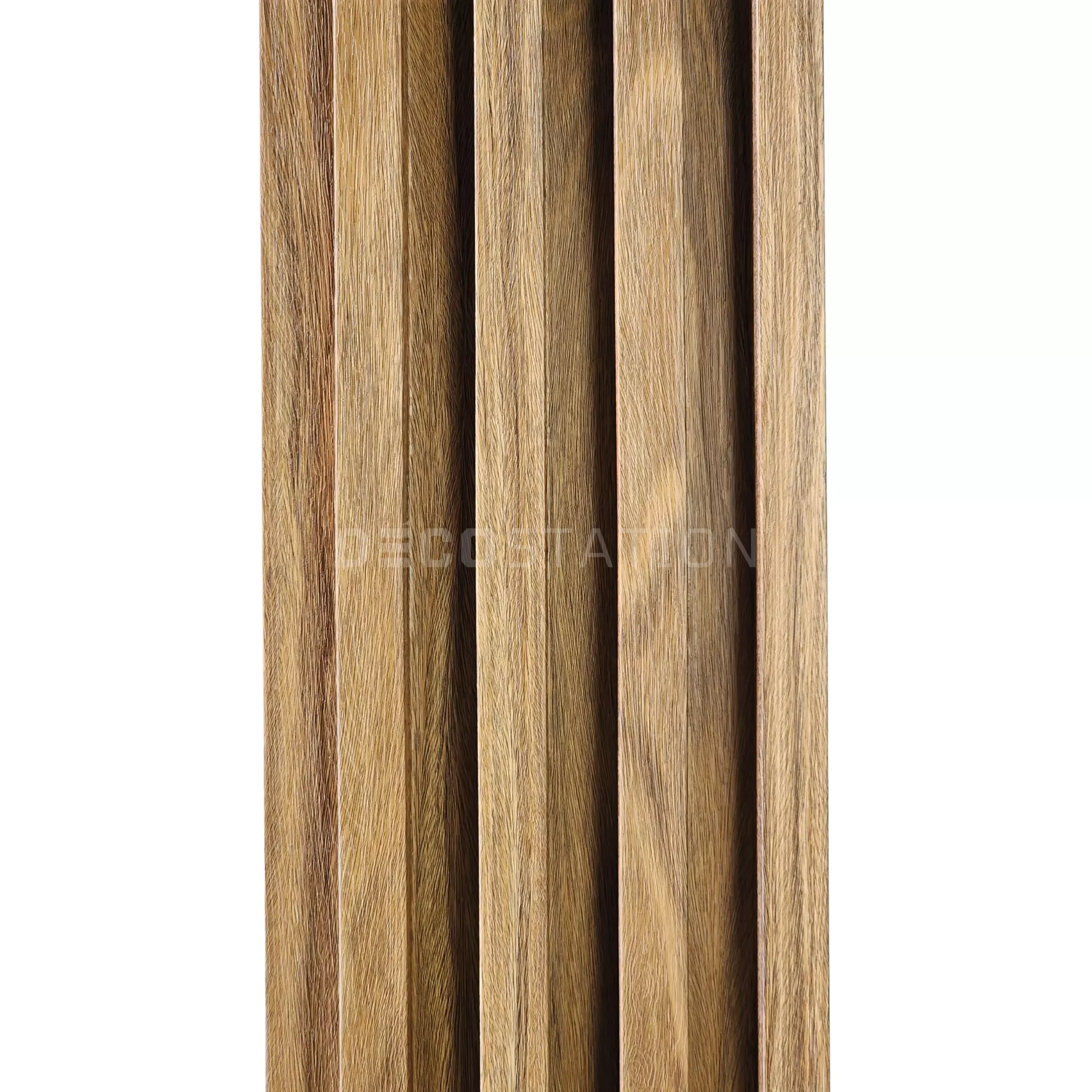 Walnut Grain WPC Fluted Panel