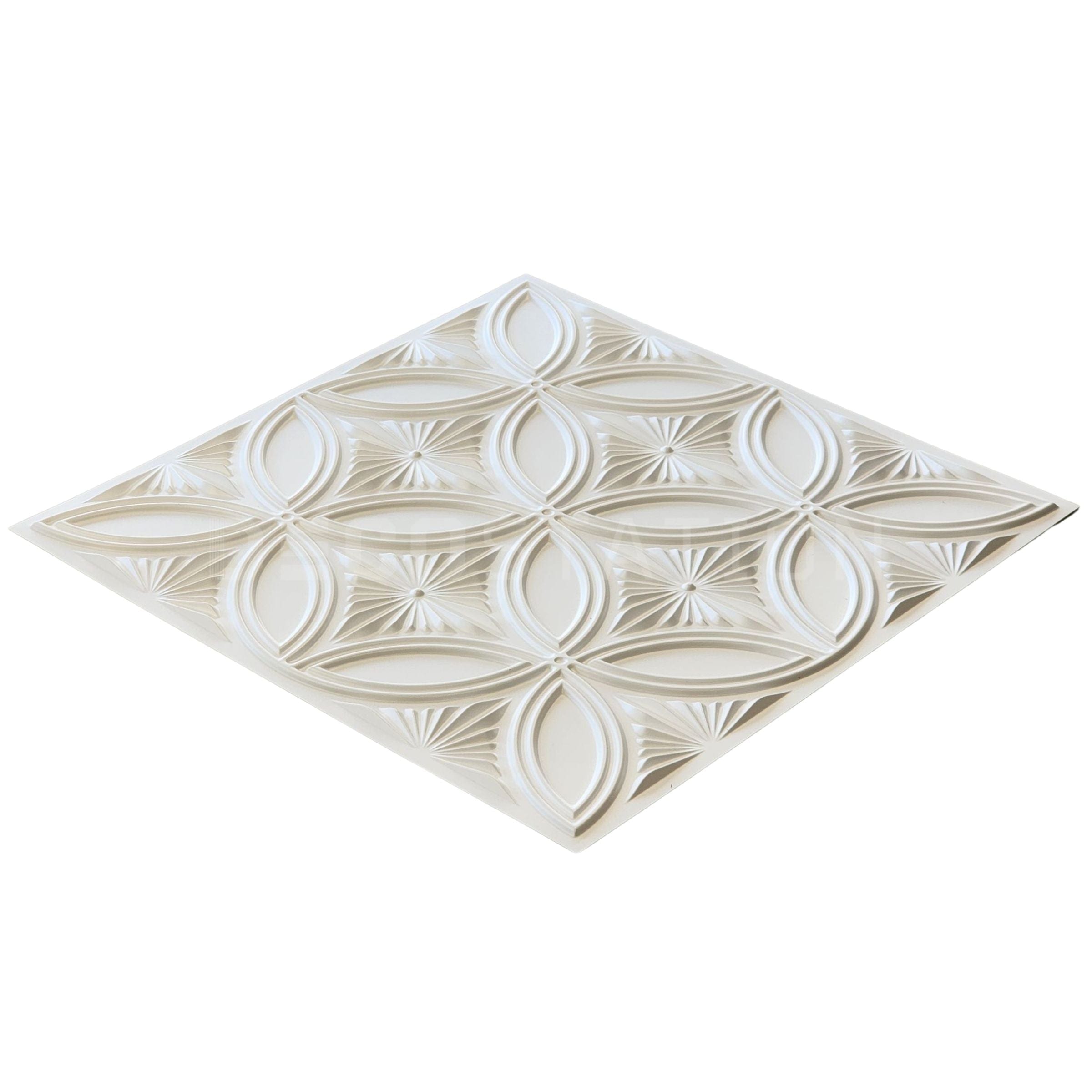 3D Wall Panel – Crystal Bloom White