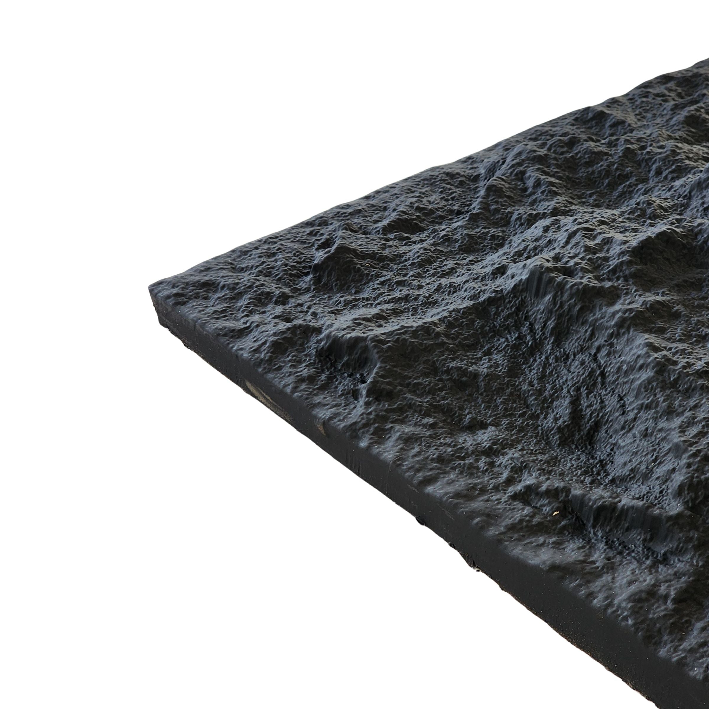 PU Faux Stone Panel – Slate Black