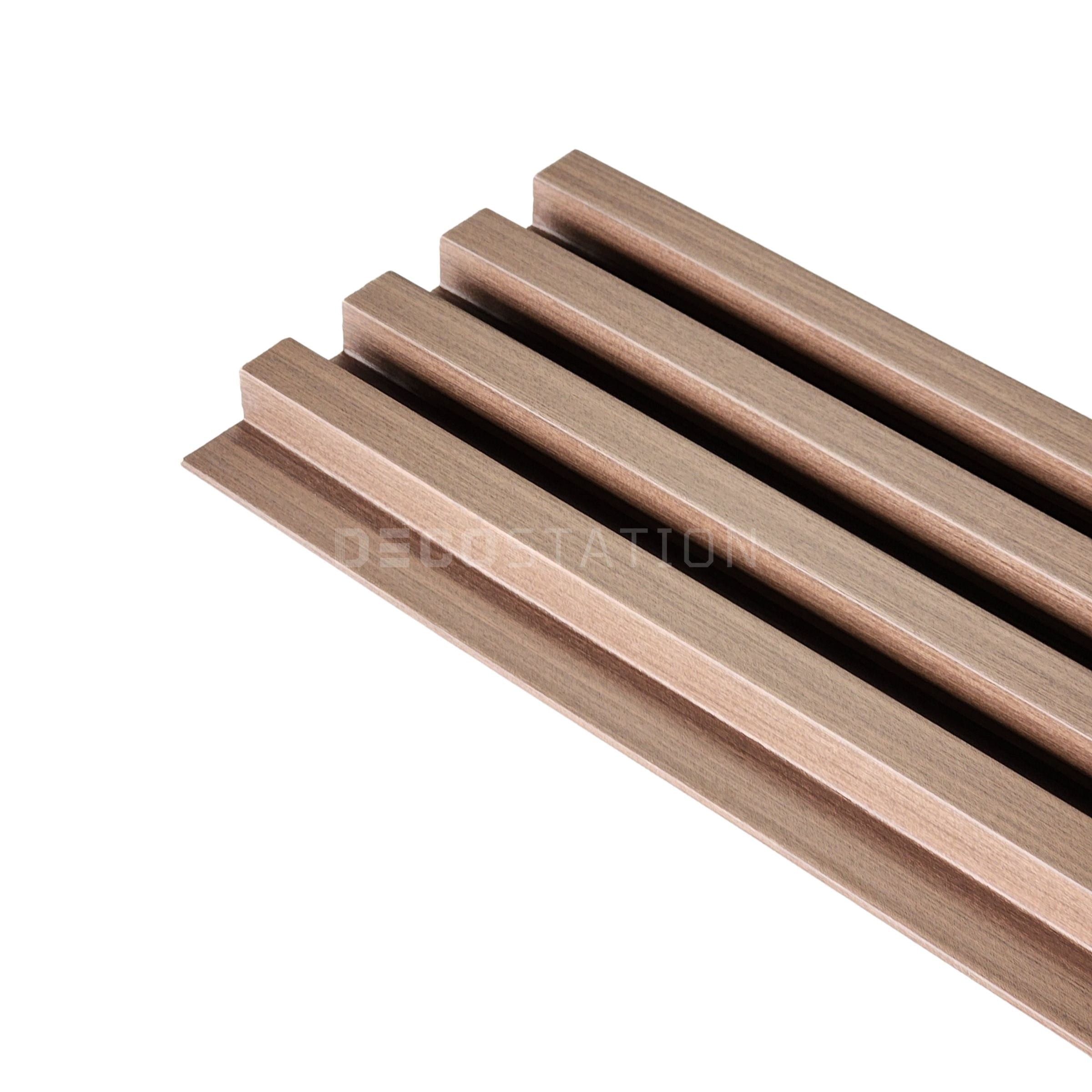 Mocha Wood WPC Fluted Panel