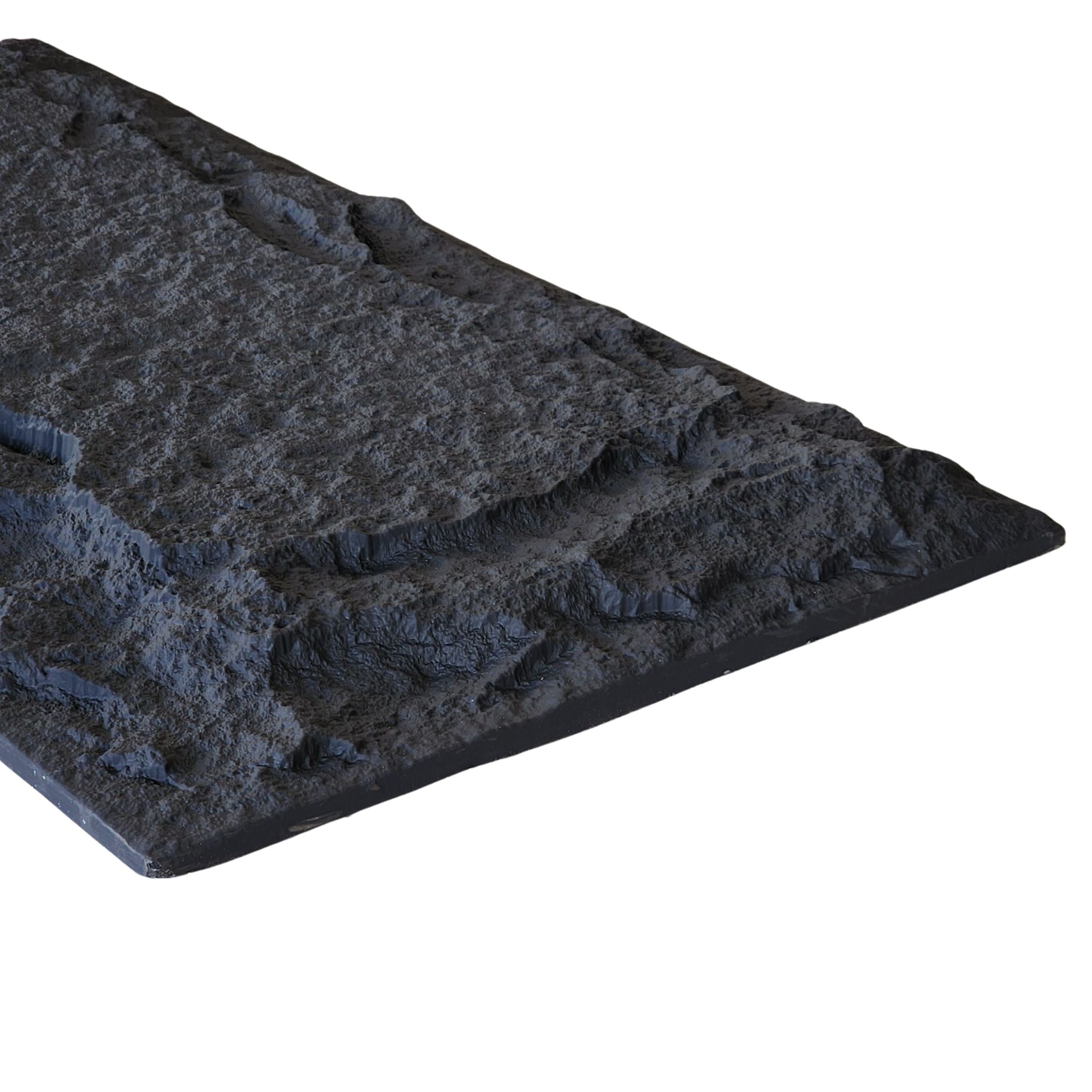 PU Faux Stone Panel – Slate Black