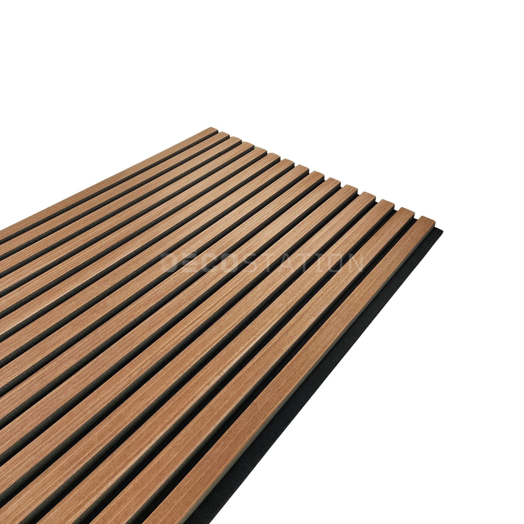 Mocha Oak EchoSlat™ WT-942S Acoustic Wall Panel – DecoStation
