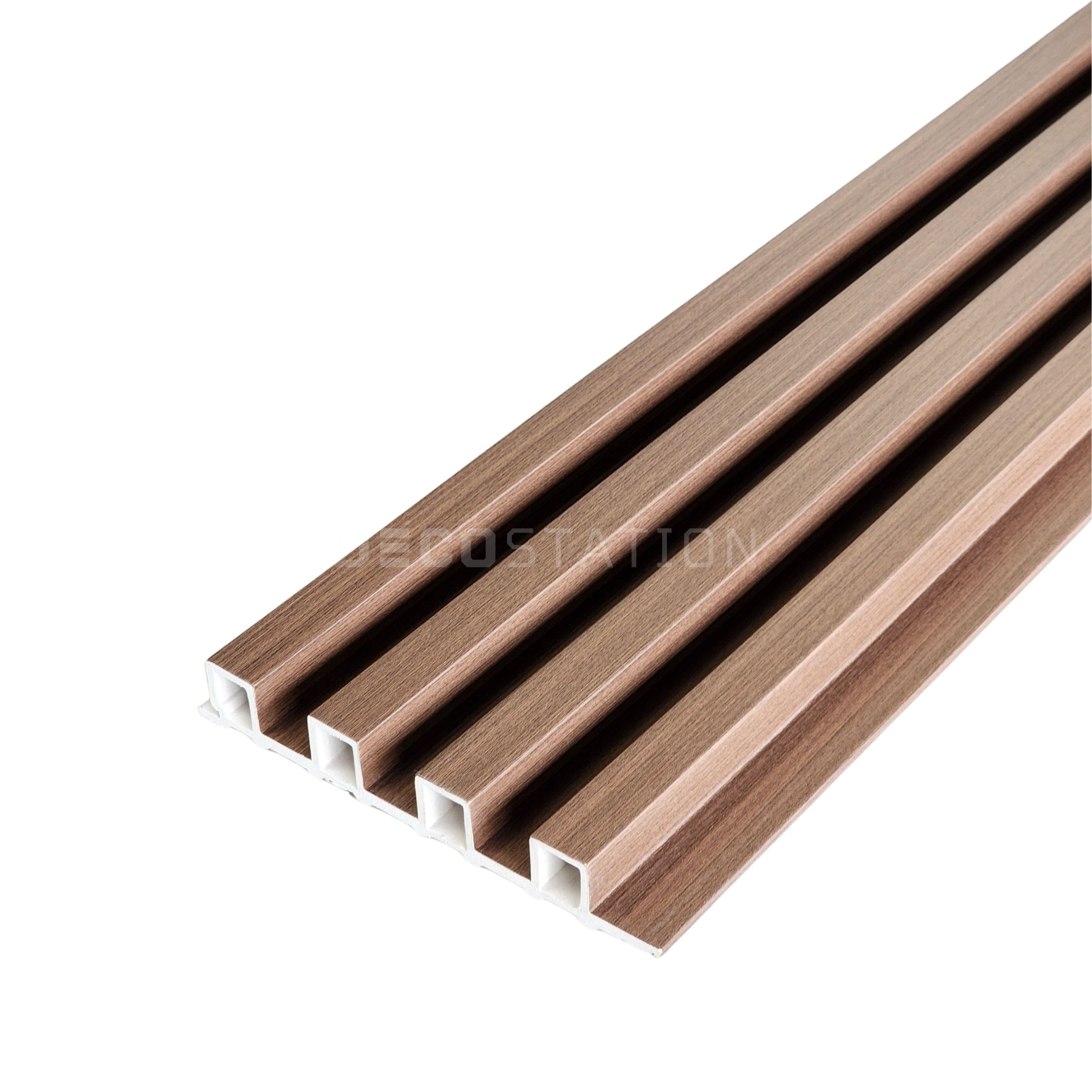 Mocha Wood WPC Fluted Panel