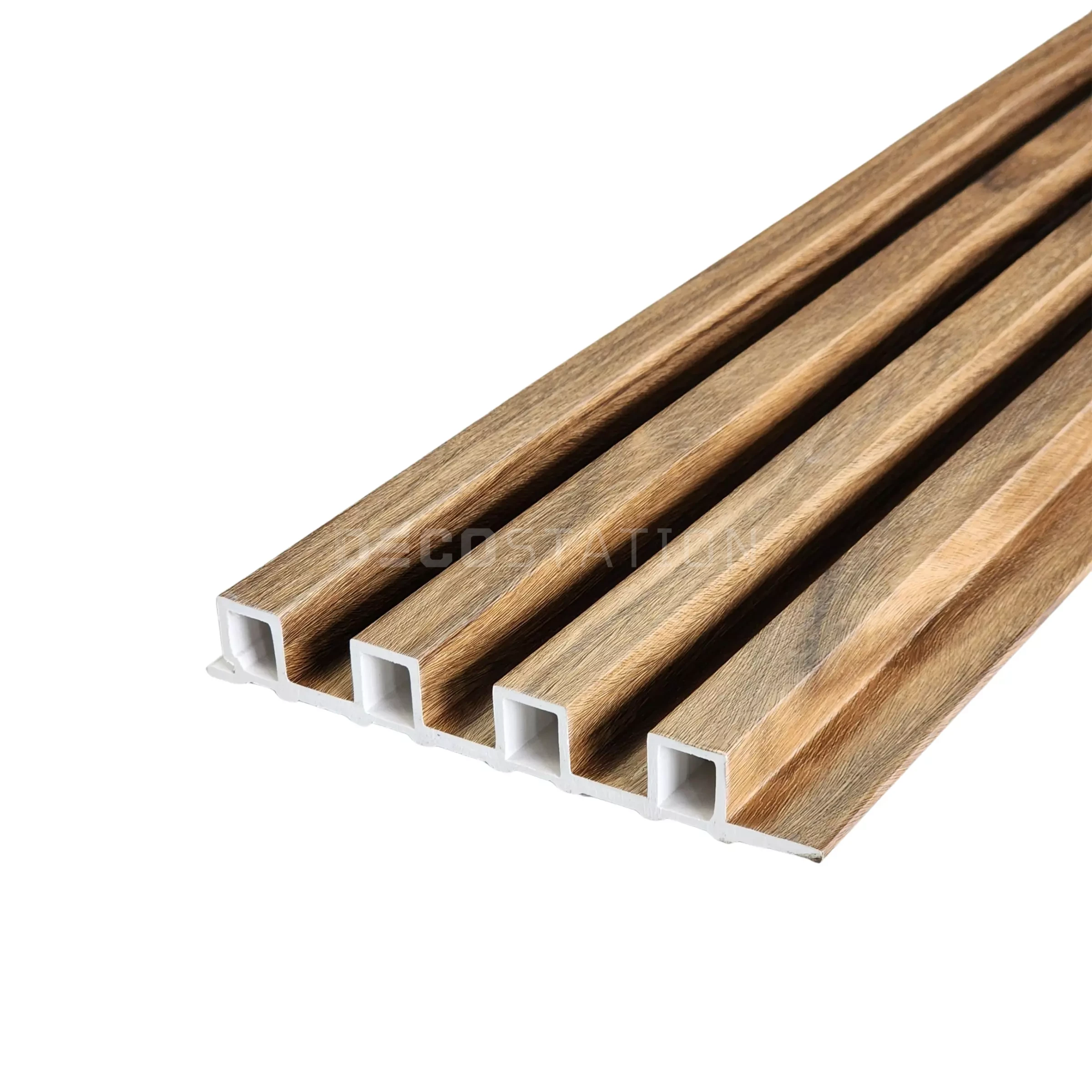 Walnut Grain WPC Fluted Panel