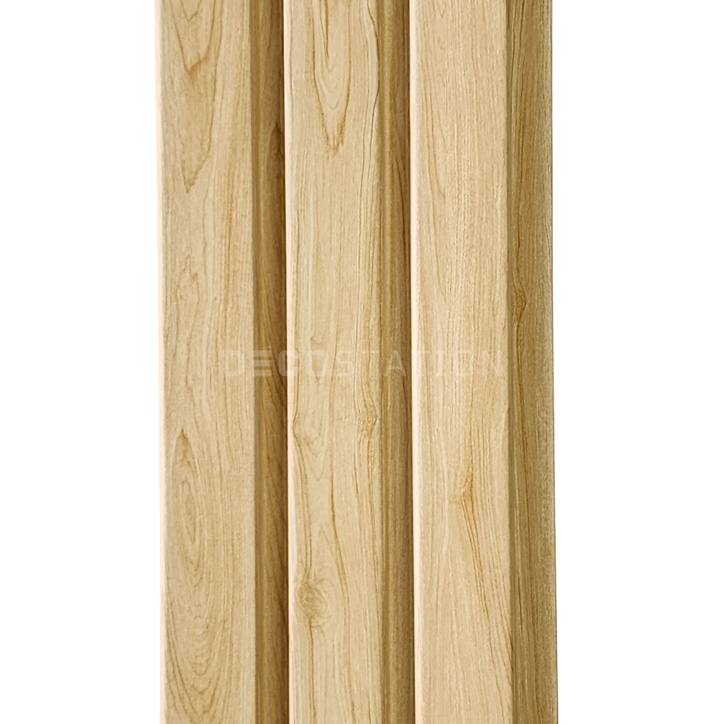 Natural Oak WPC Fluted Panel