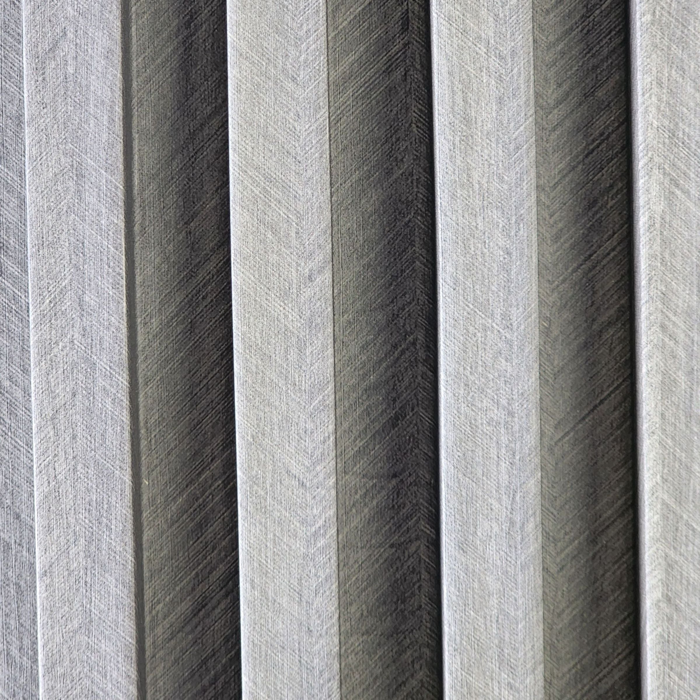Two-Tone Grey & Black WPC Fluted Panel