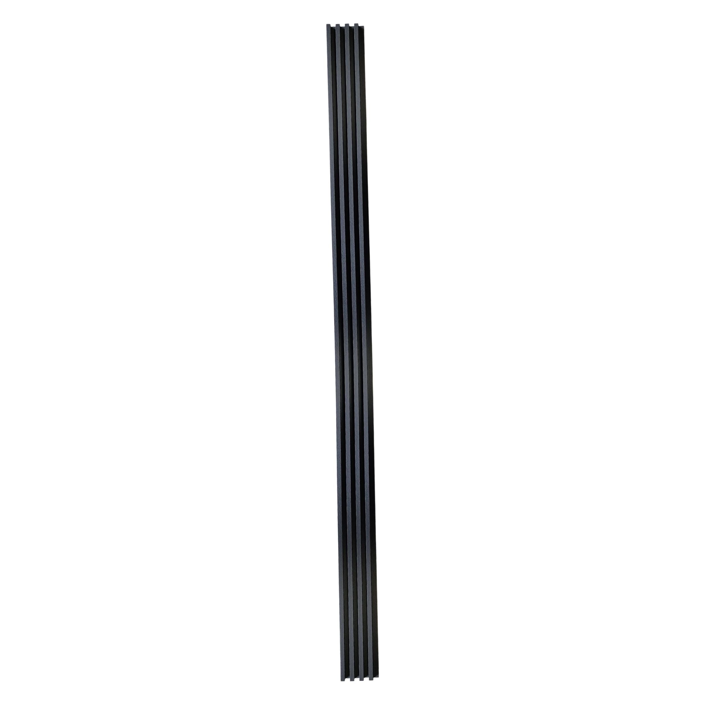 Textured Black WPC Fluted Panel
