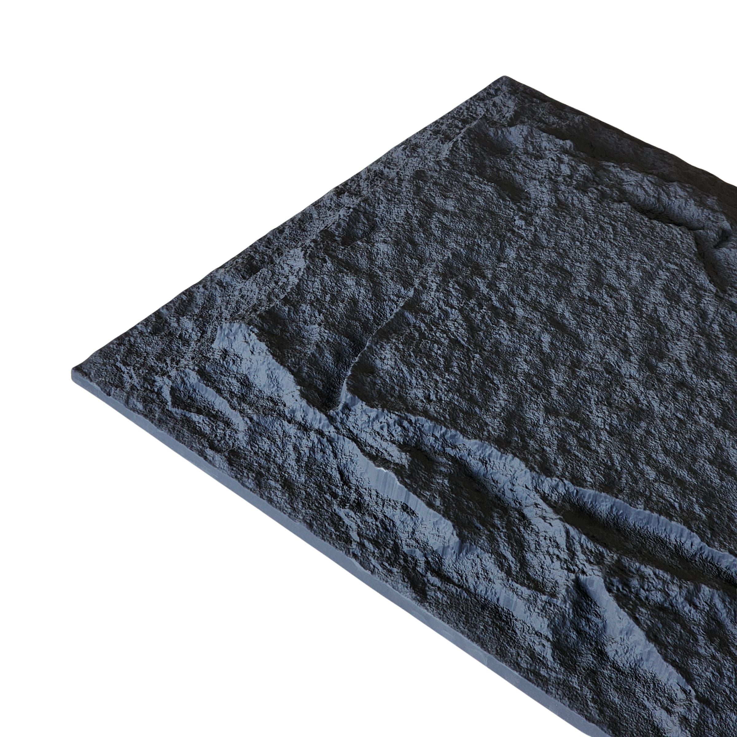 PU Faux Stone Panel – Slate Black